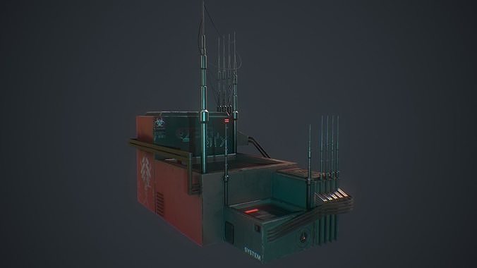 Sci-fi Station 10 Low-poly 3D model 4