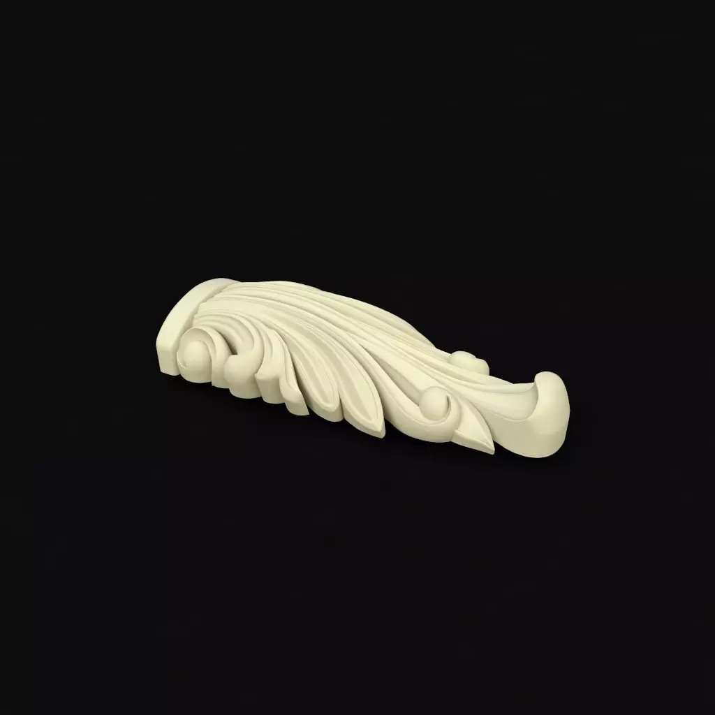 pilaster ornately carved door handle 3D model_0