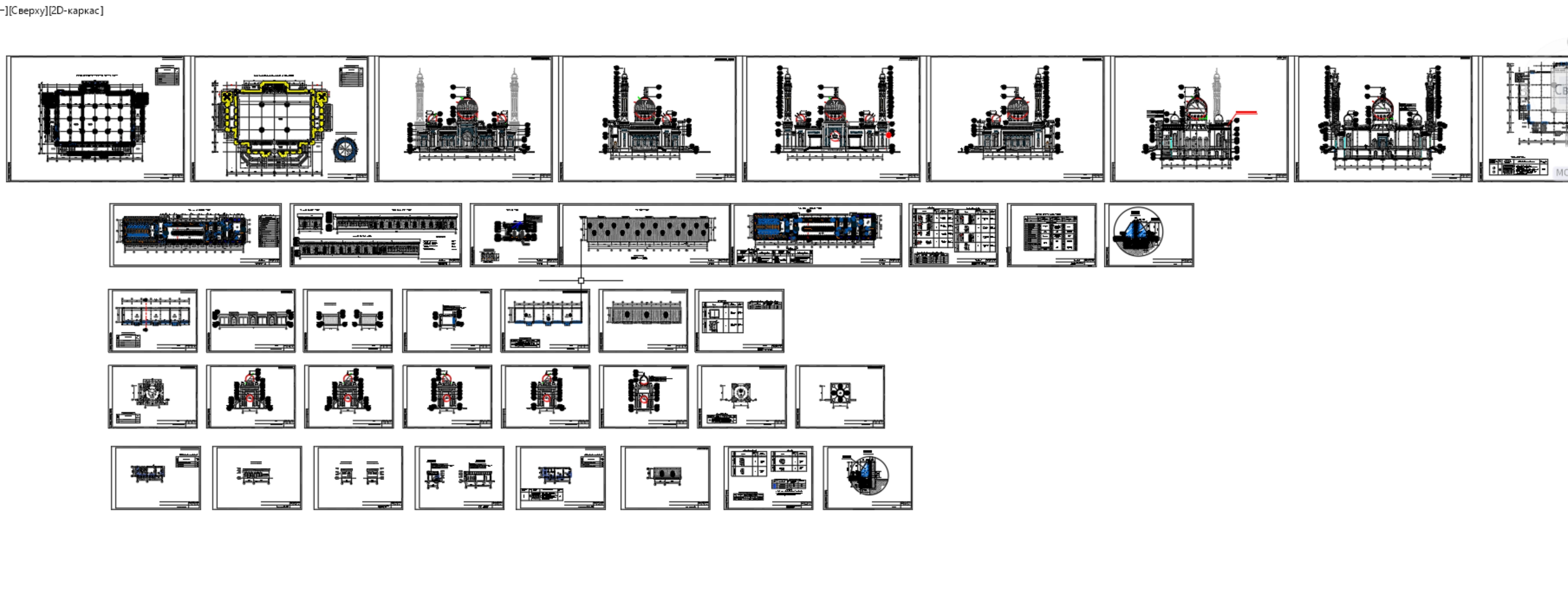 Mosque with architectural design 3D model_1