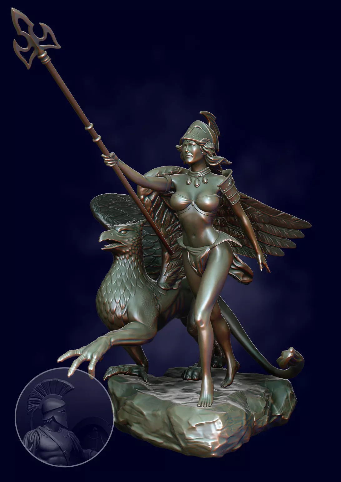 Griffin Queen 3D print model_0