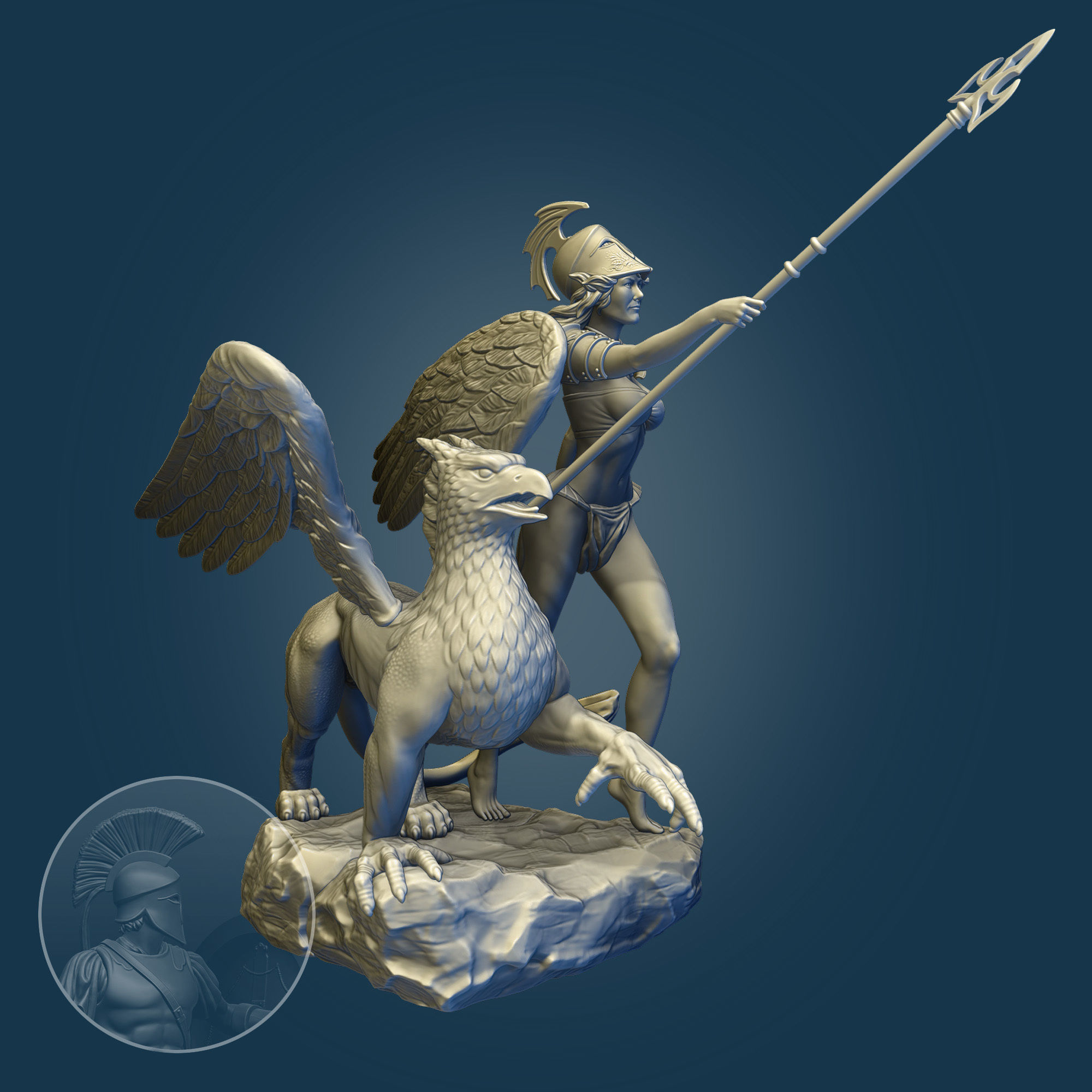 Griffin Queen 3D print model_4