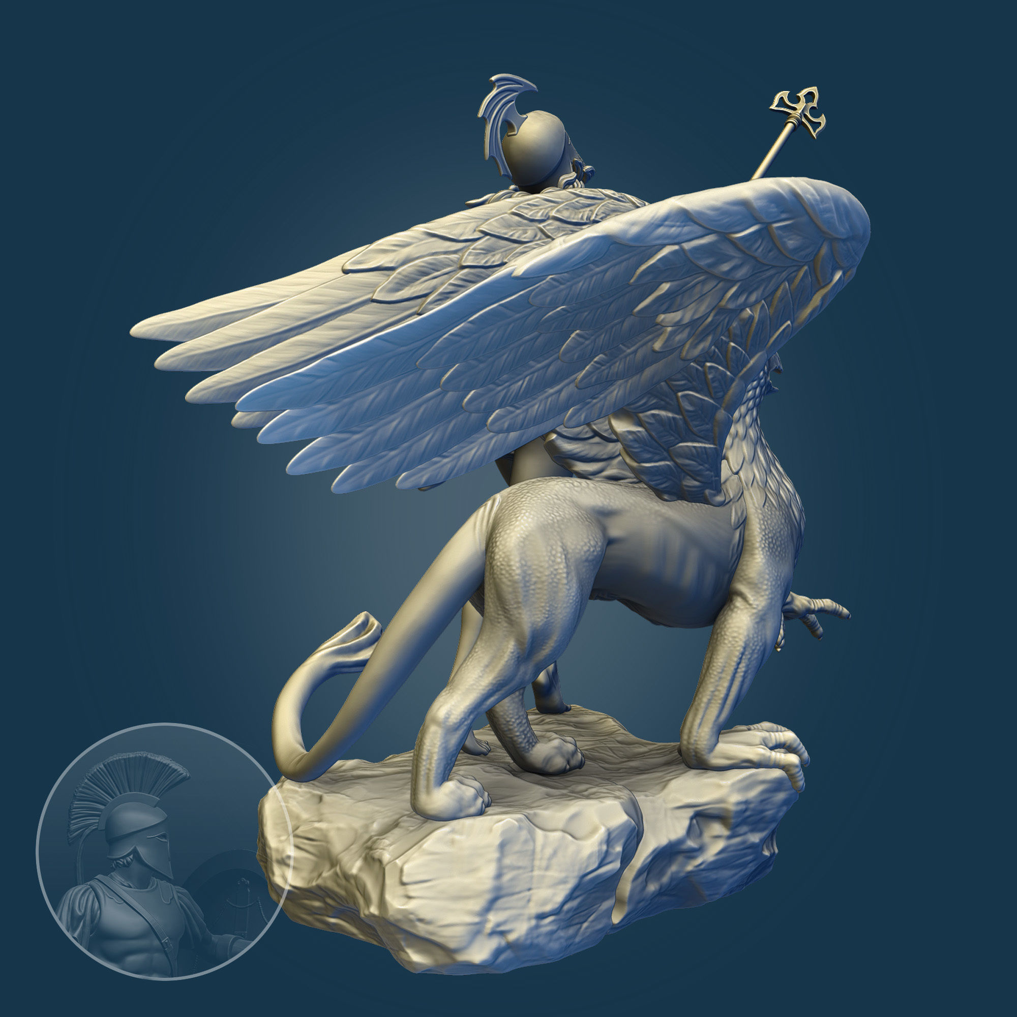 Griffin Queen 3D print model_5