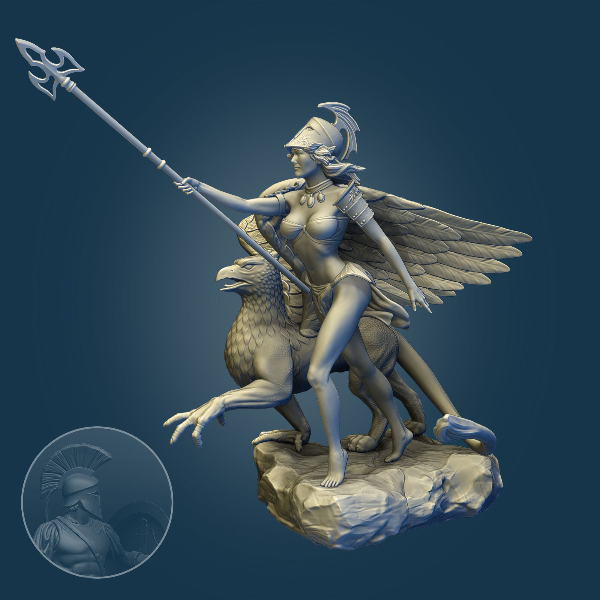 Griffin Queen 3D print model_3