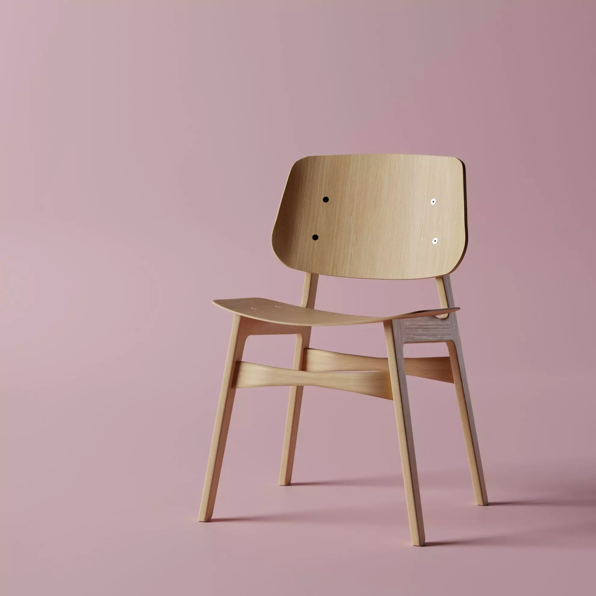 Fredercia Soborg wooden base chair Free 3D model