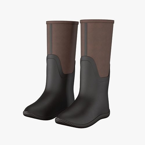 Waterproof Rubber Rain Boots  3D model