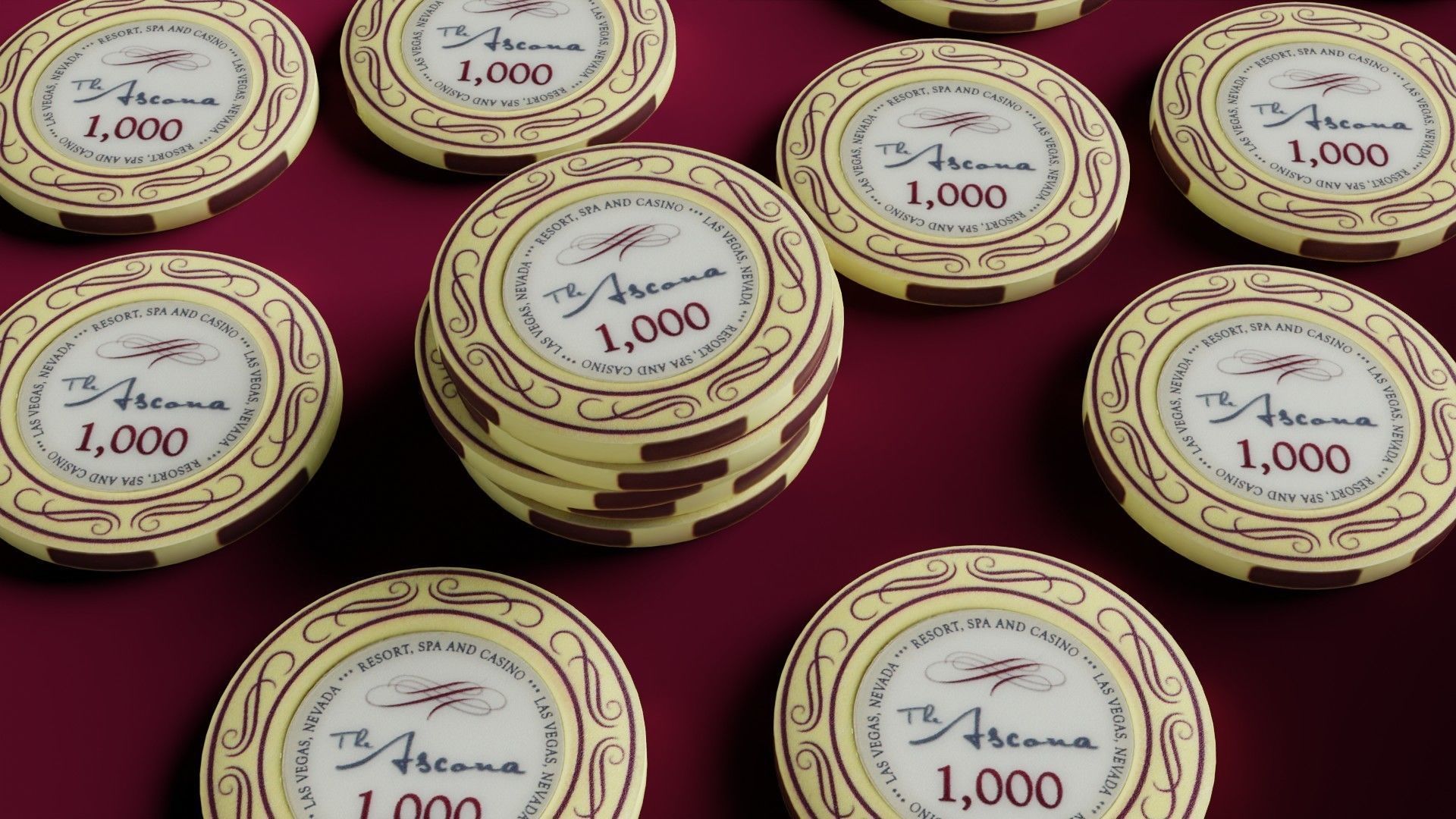 Poker chips Ascona 1000  3D model_1