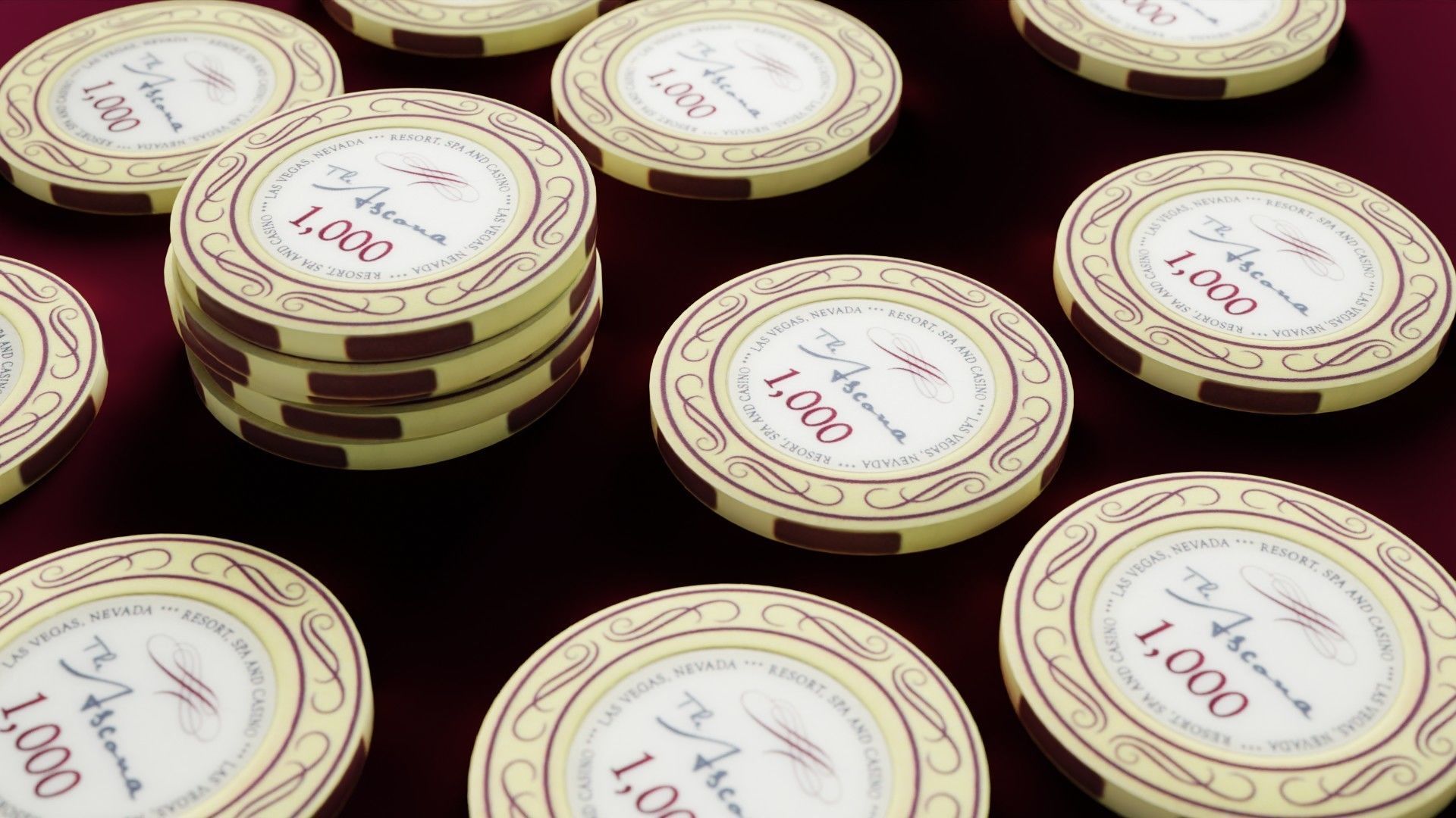 Poker chips Ascona 1000  3D model_2