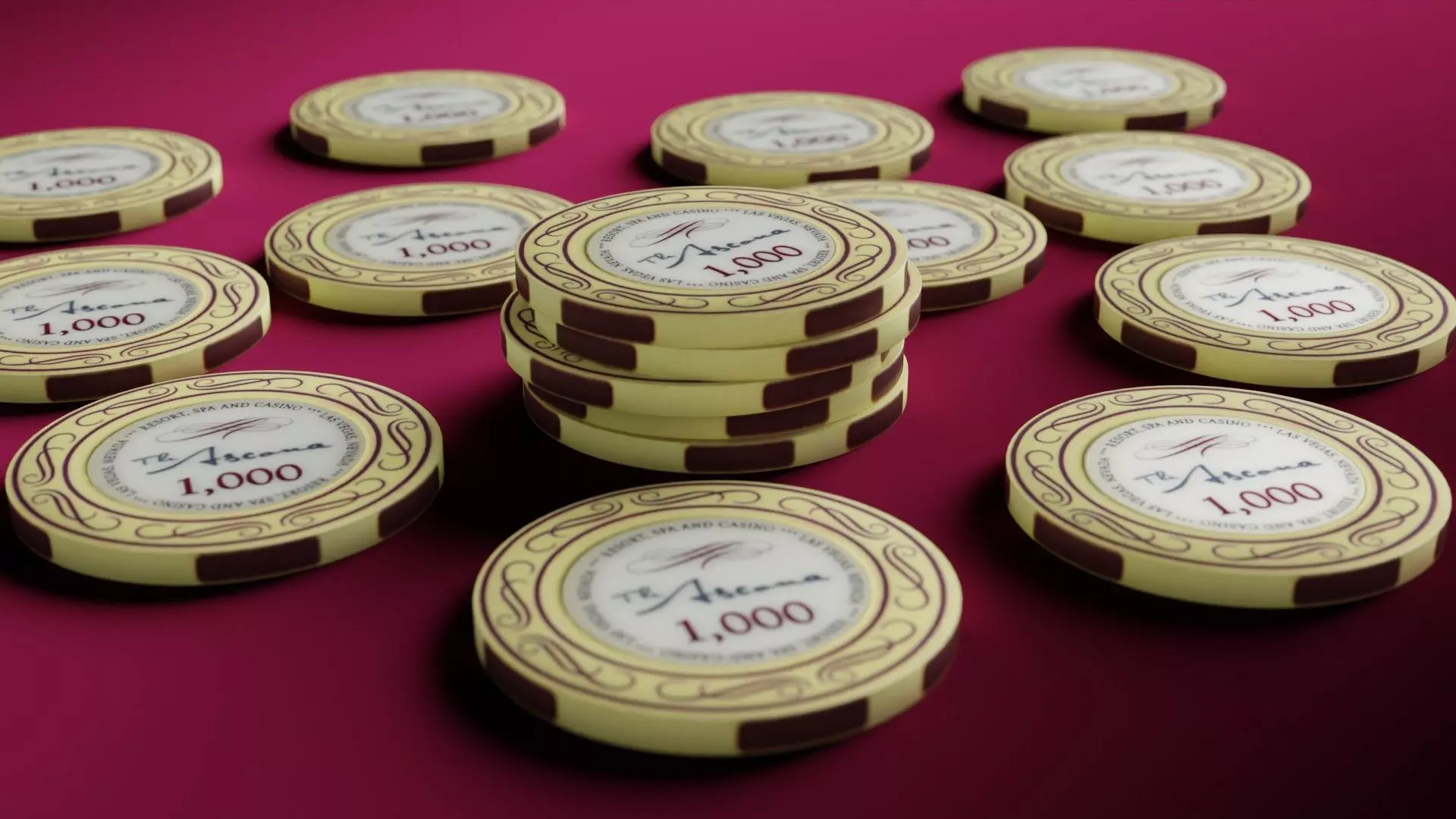 Poker chips Ascona 1000  3D model_0