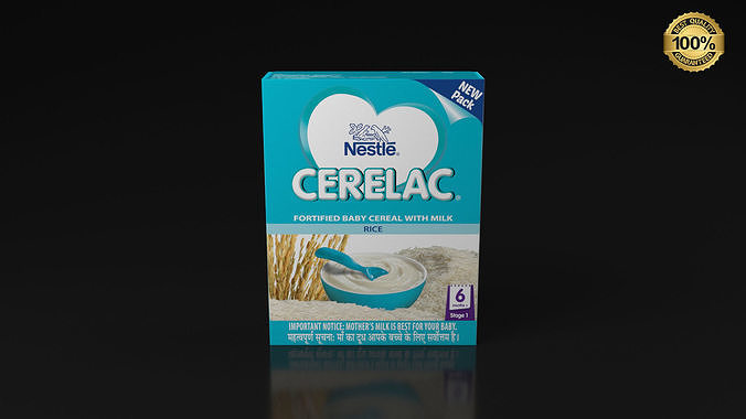 Nestle Rice stage-1 Cereal Box 3D model carton packaging 3D model