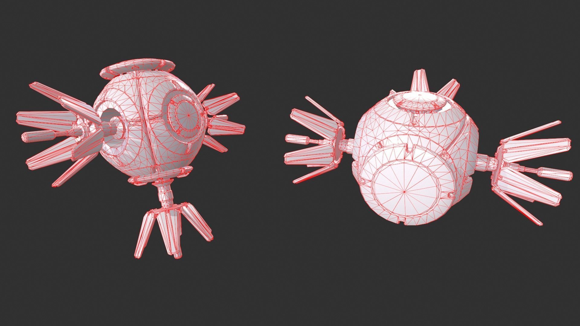 Soviet Space Drone Low-poly 3D model_10