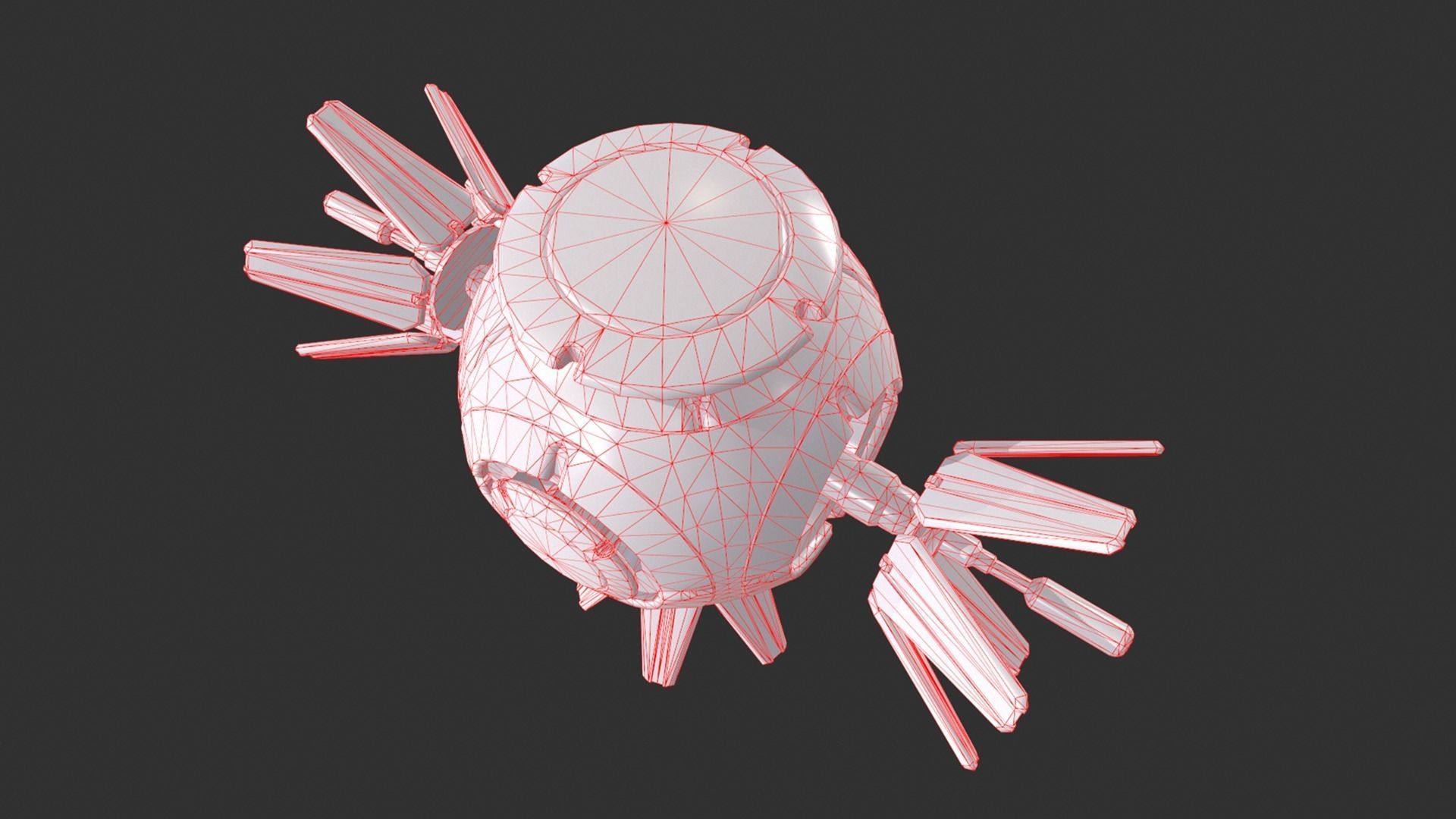 Soviet Space Drone Low-poly 3D model_4