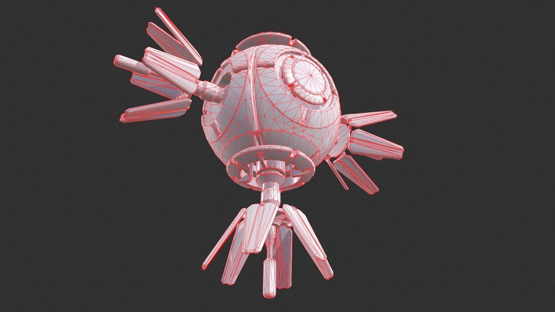 Soviet Space Drone Low-poly 3D model_8