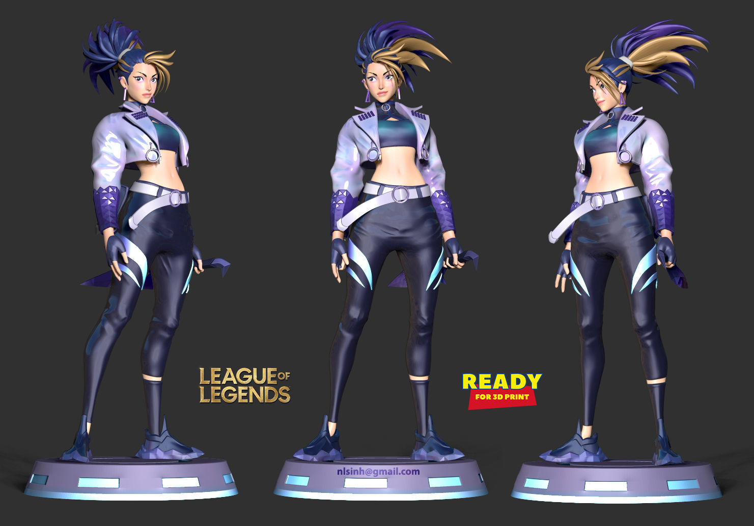 Akali - League of legends Fanart 3D print model_1