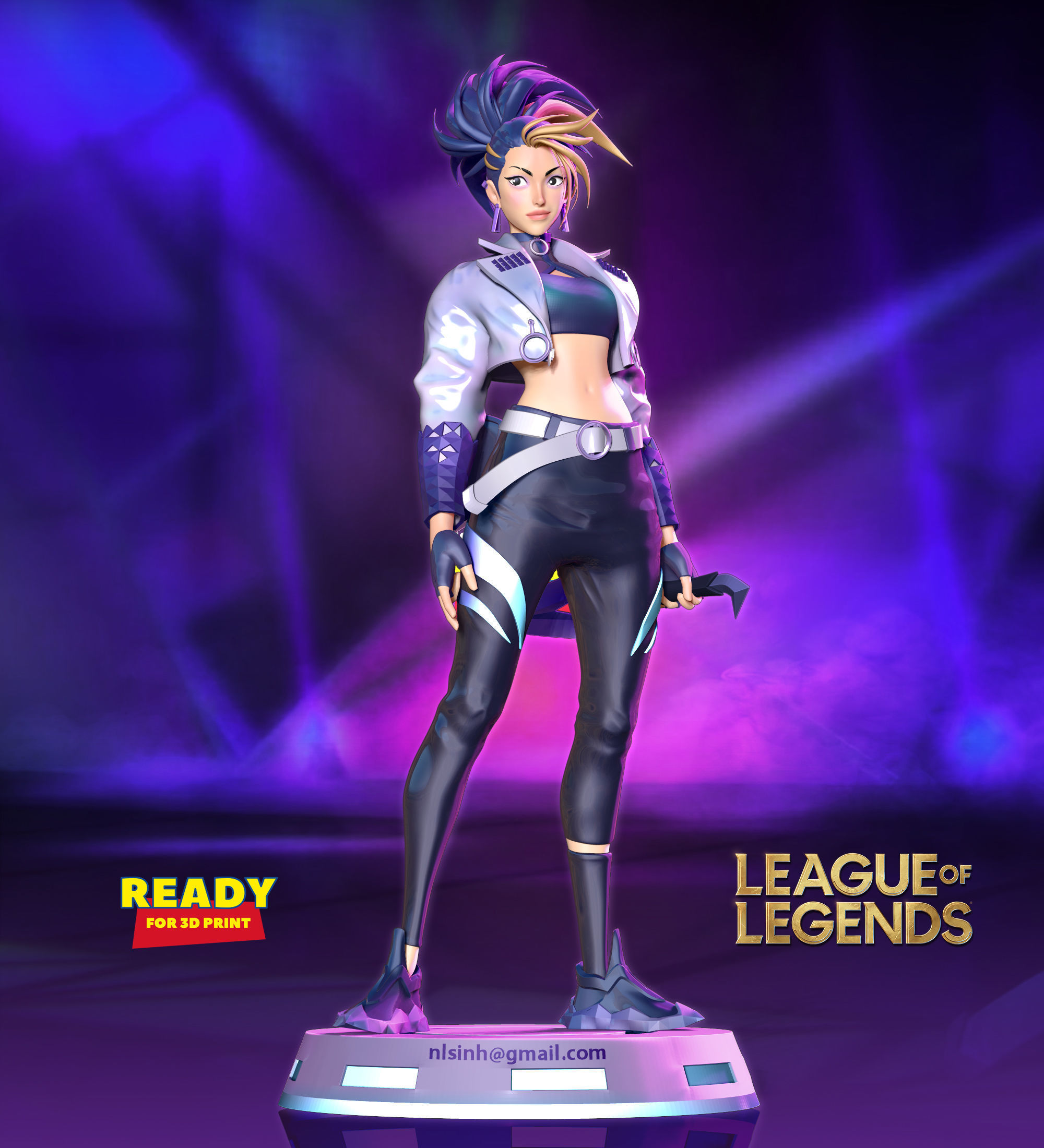 Akali - League of legends Fanart 3D print model_4