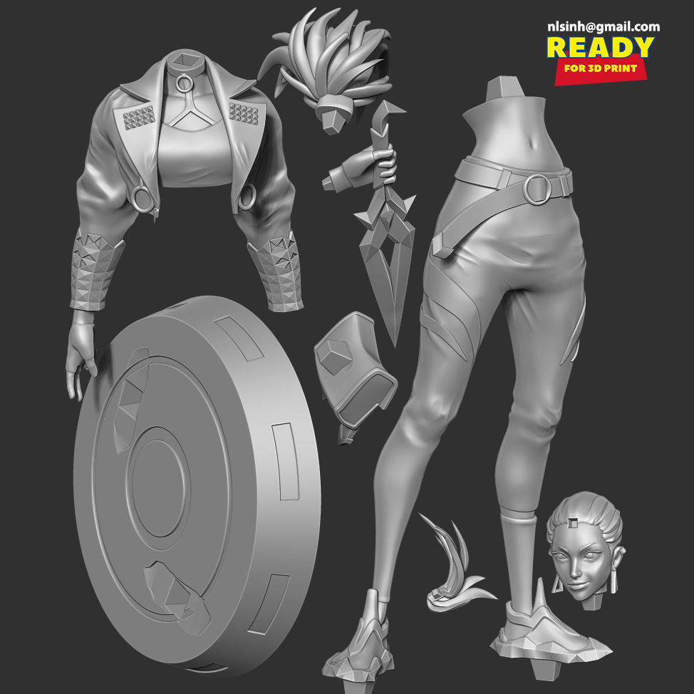 Akali - League of legends Fanart 3D print model_2