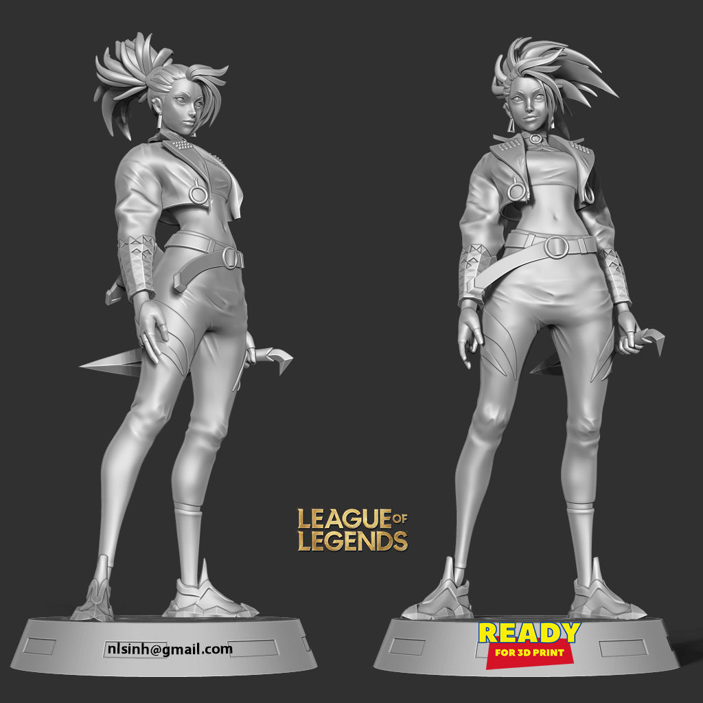 Akali - League of legends Fanart 3D print model_3