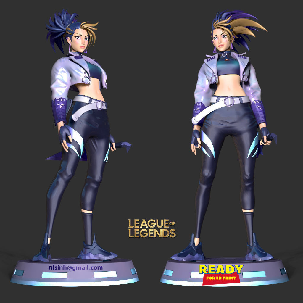 Akali - League of legends Fanart 3D print model_6