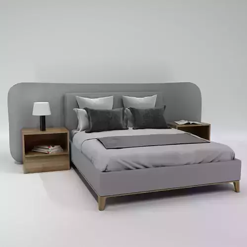 Bed Set modern and nightstand