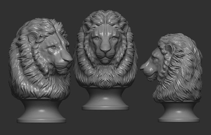 lion head 3D model