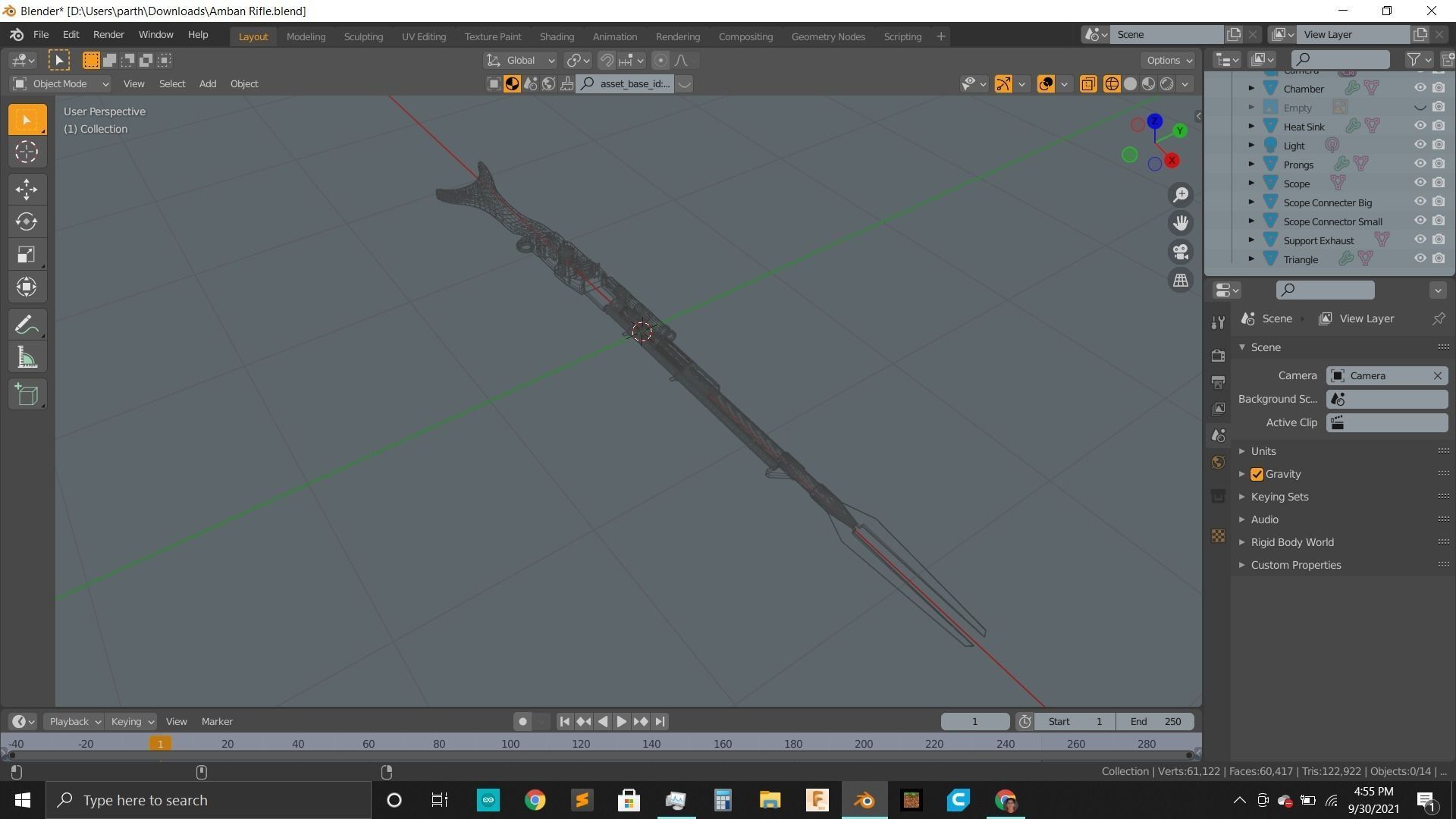 Mandos Amban Disruptor Blaster 3D model_9