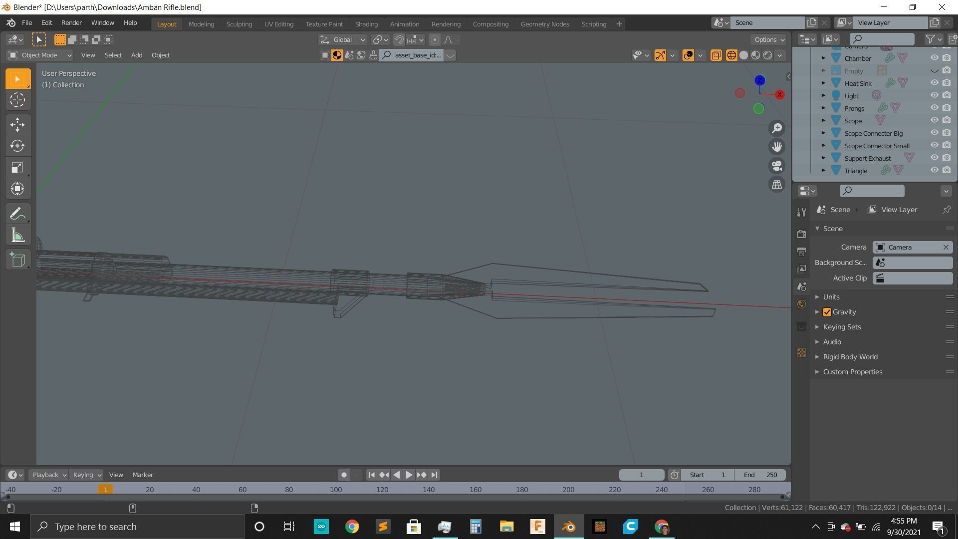 Mandos Amban Disruptor Blaster 3D model_8