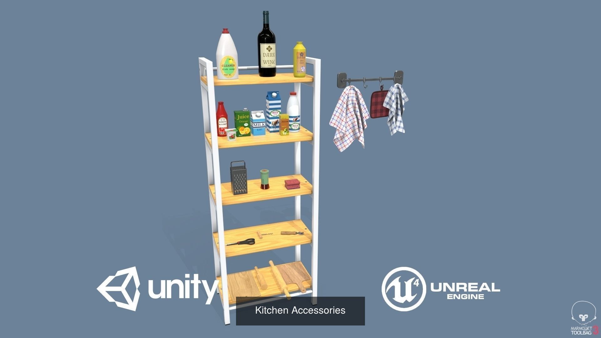 Kitchen Props Pack 3D Model Collection_55