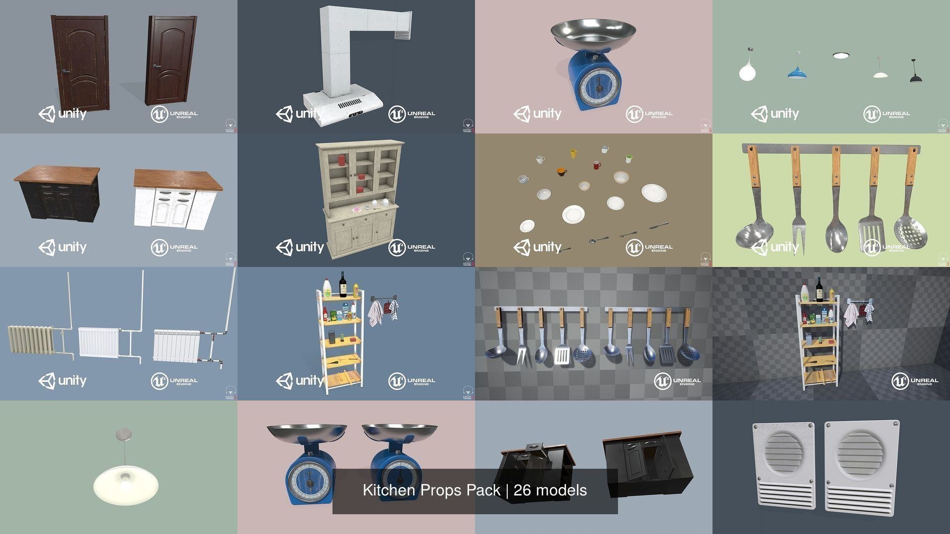 Kitchen Props Pack 3D Model Collection_29
