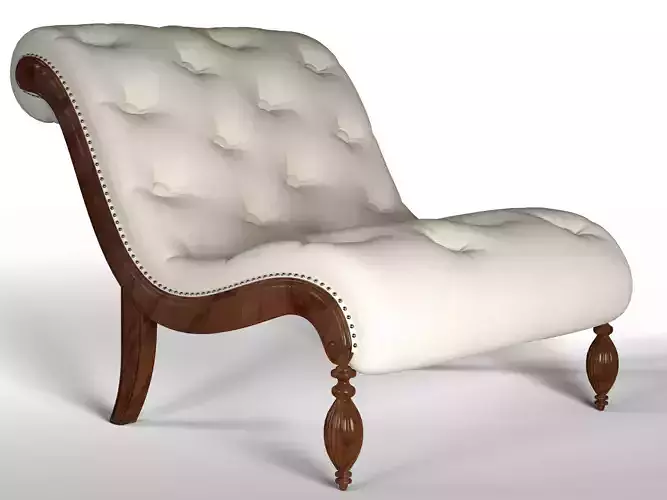 Comfortable curved armchair