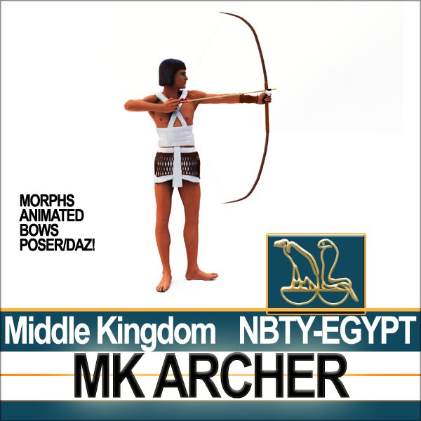 Ancient Egypt MK Archer Props Poser Daz 3D model_4