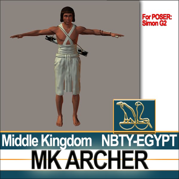 Ancient Egypt MK Archer Props Poser Daz 3D model_22