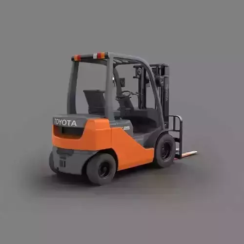 Orange Toyota Forklift 3D model