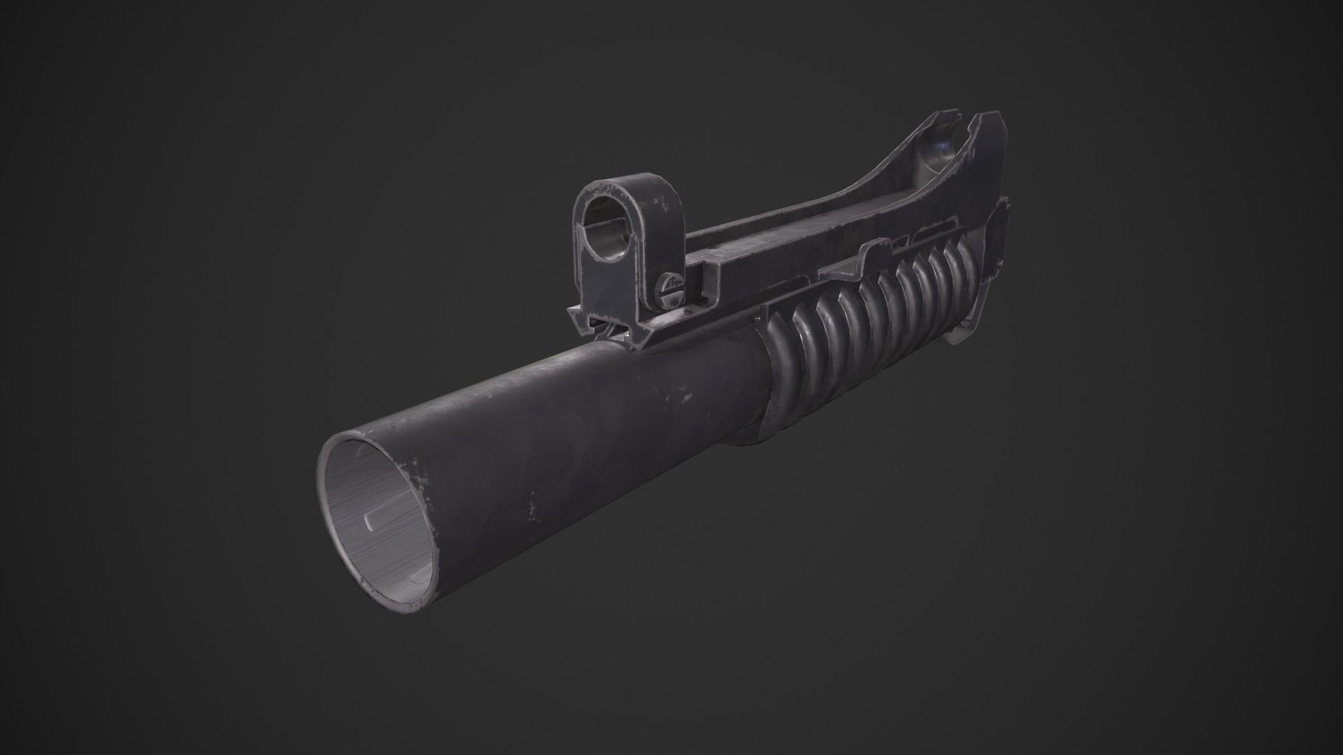 M203 Grenade Launcher Low-poly 3D model_11