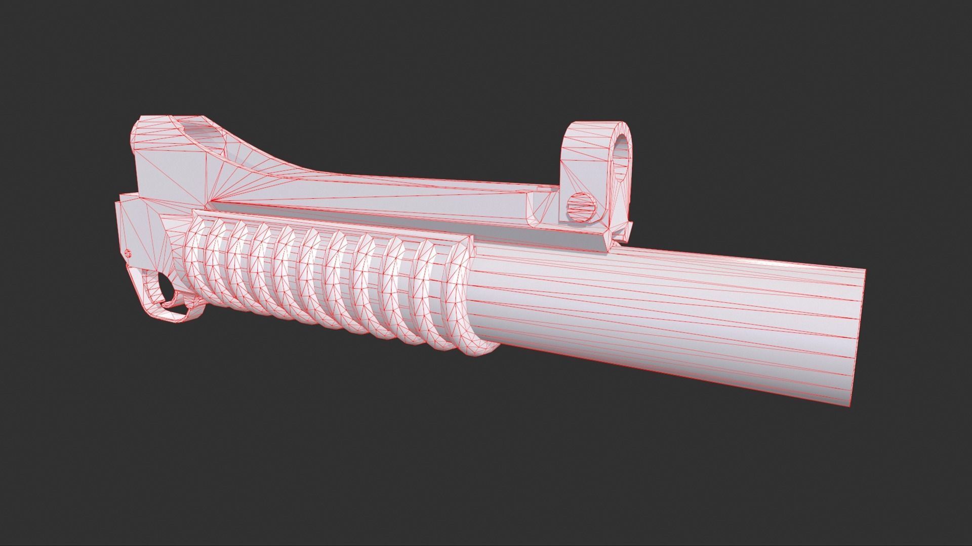 M203 Grenade Launcher Low-poly 3D model_6