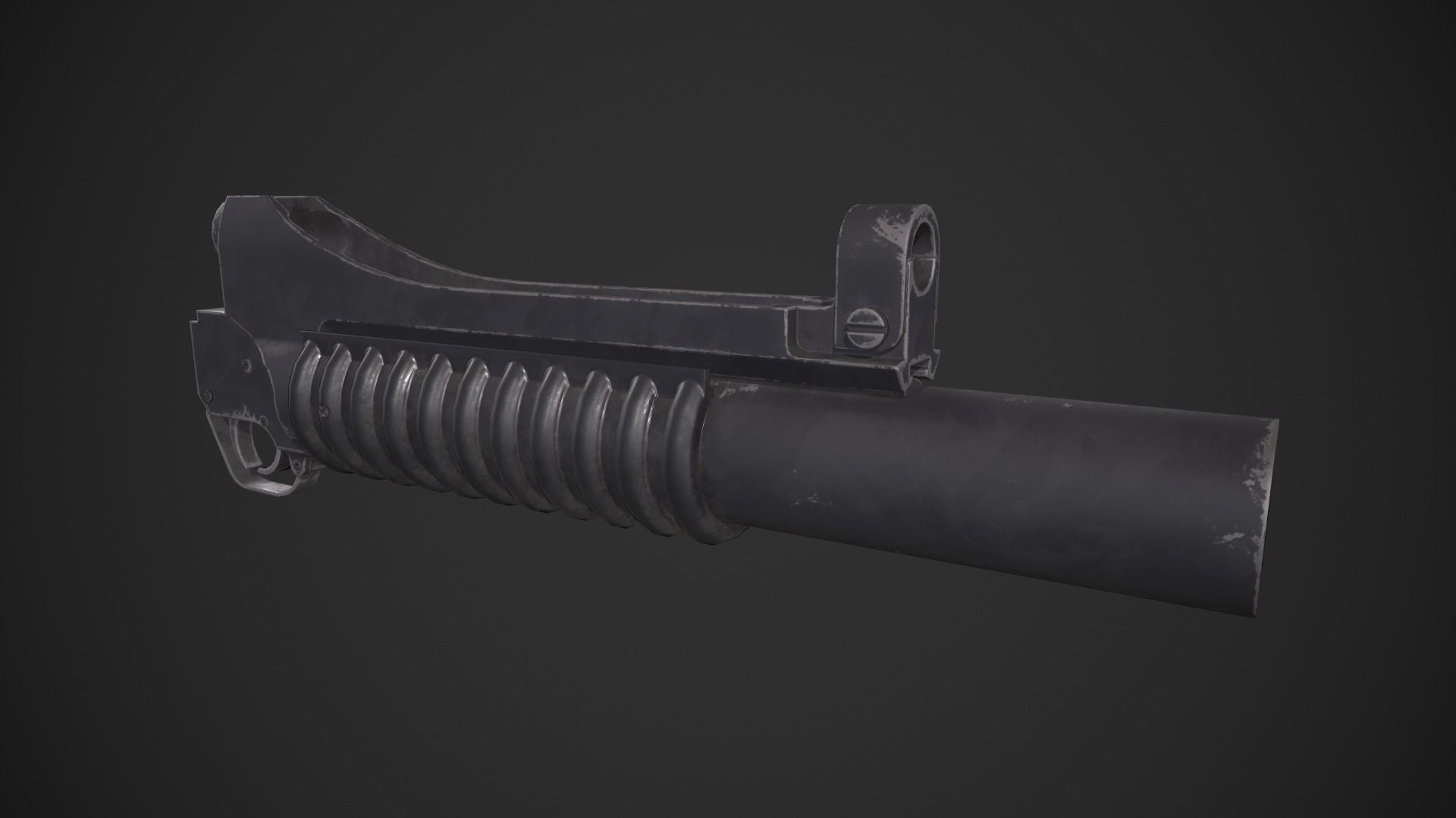 M203 Grenade Launcher Low-poly 3D model_5