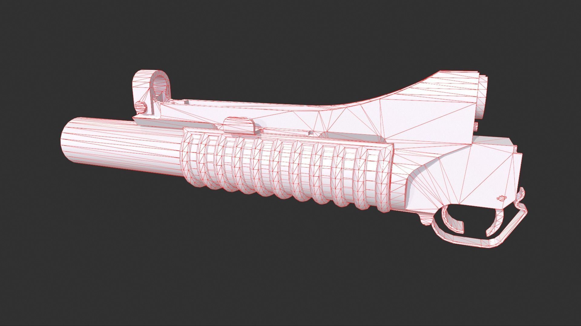 M203 Grenade Launcher Low-poly 3D model_8