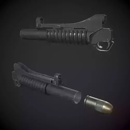 M203 Grenade Launcher Low-poly 3D model