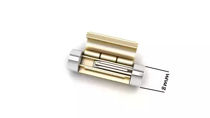 Round Bracelet 8mm  Lock Box for Chain and Necklace 3D print model
