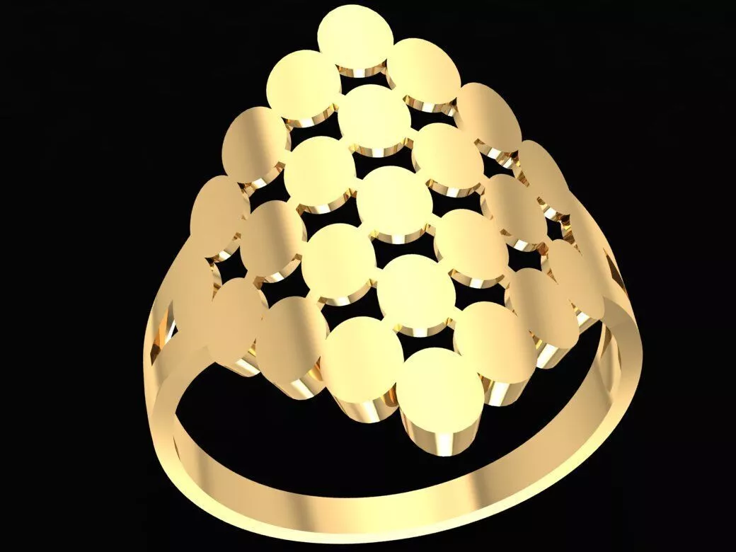 Modern Geometric Mesh Pattern Ring 2815 3D print model