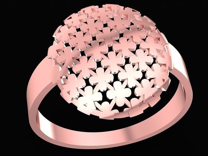 ladies  texture  ring 2816 3D print model