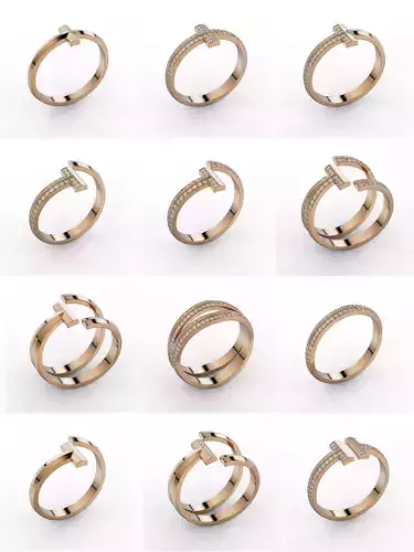 12 pave rings woman 