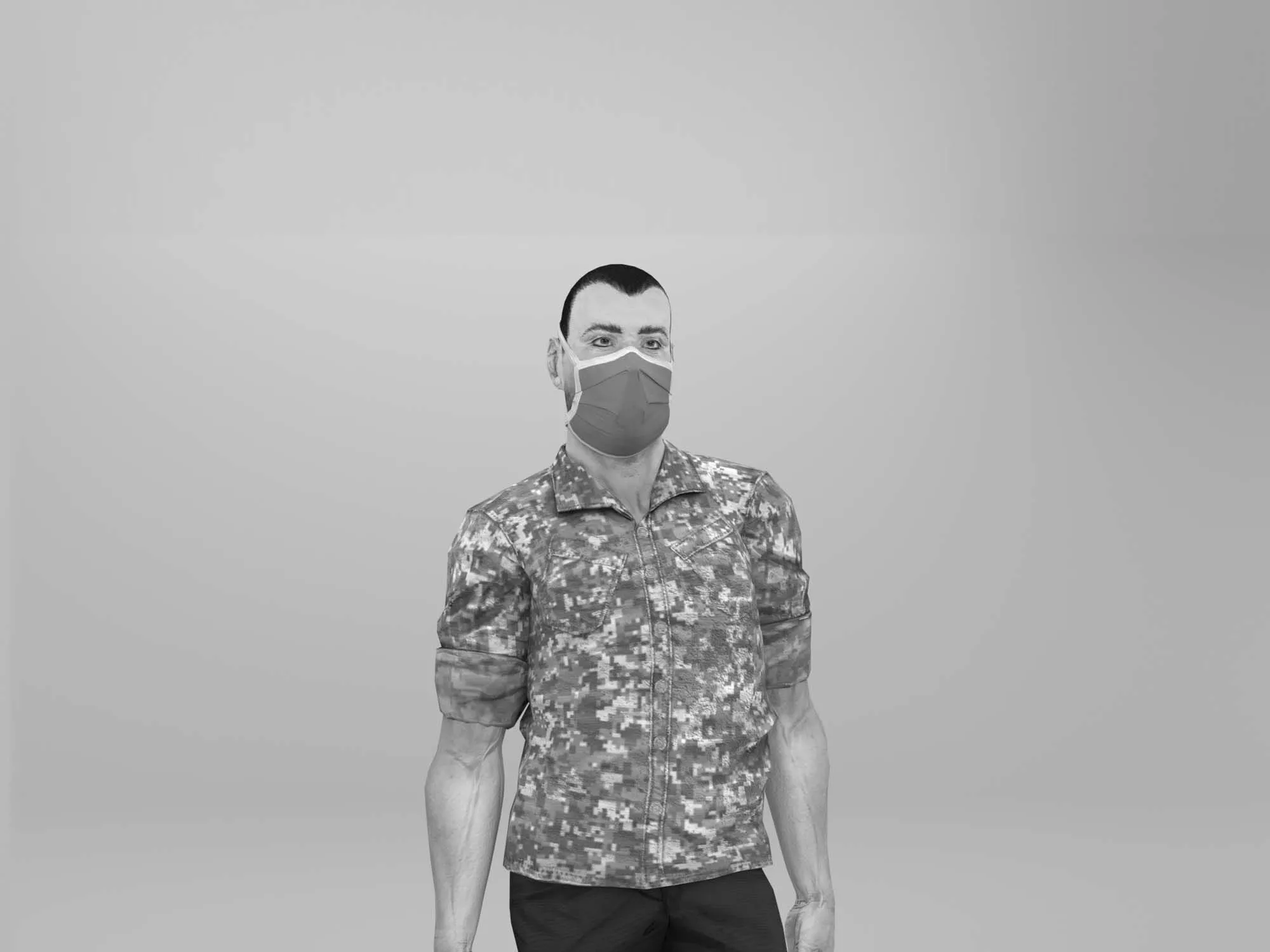 The man with the mask 3D model