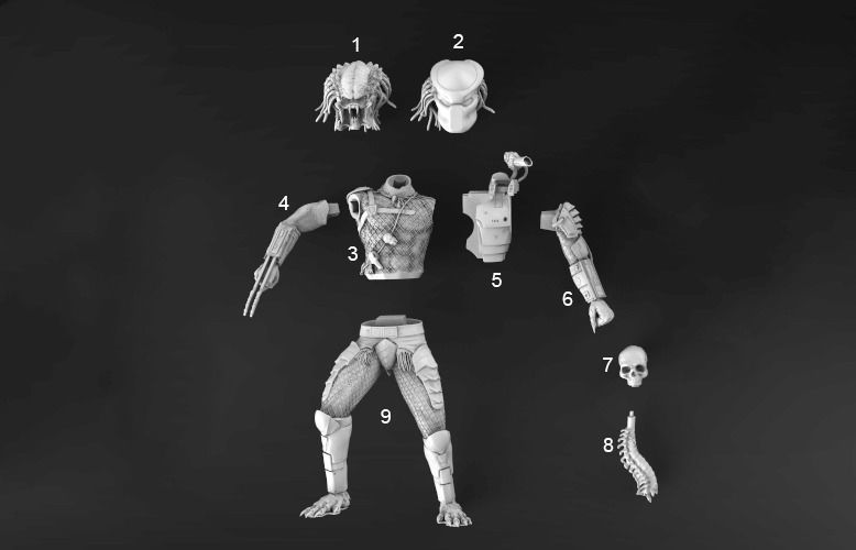 Predator Jungle Hunter 3d print model for 3D Printing 3D print model_7