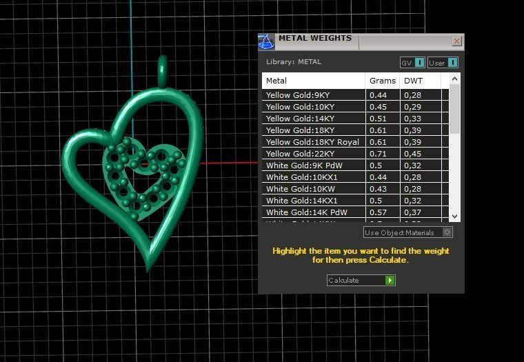  Heart Stone Pendant 3D print model_4