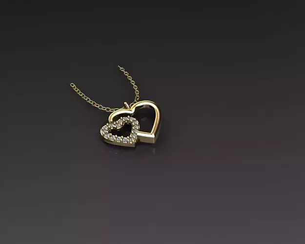Loving Heart Pendant 3D print model