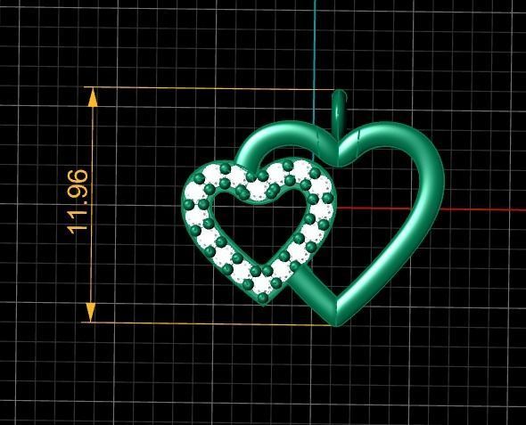 Loving Heart Pendant 3D print model_3