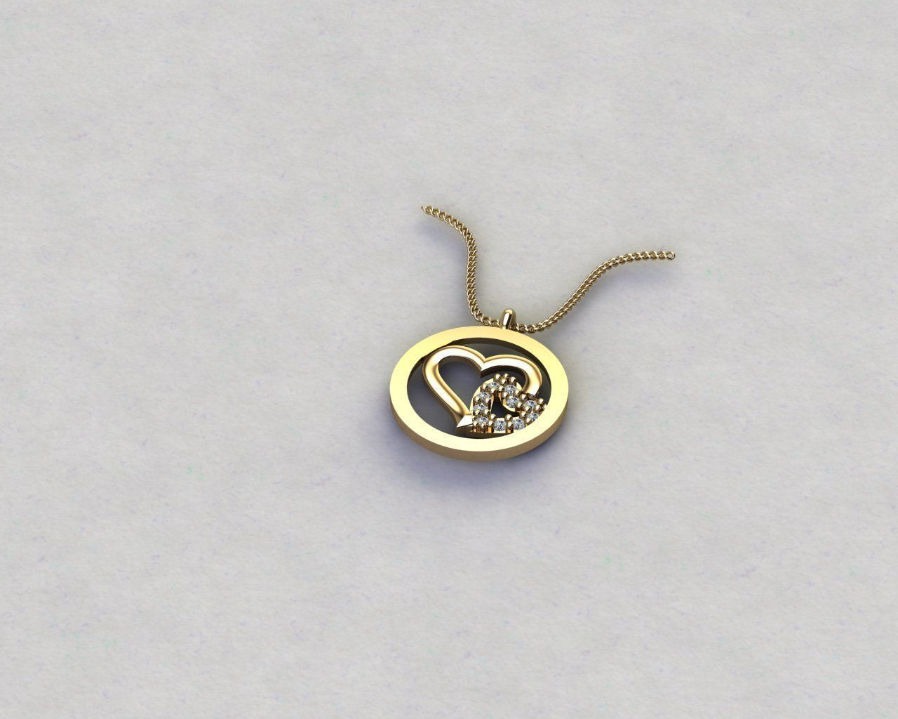 Collection Heart 4 Pendant 3D print model_1