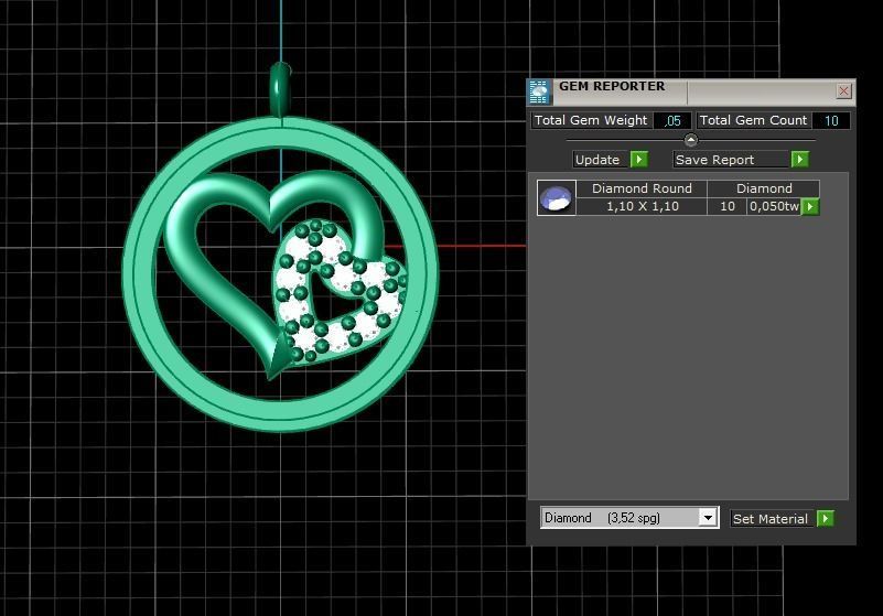 Collection Heart 4 Pendant 3D print model_2