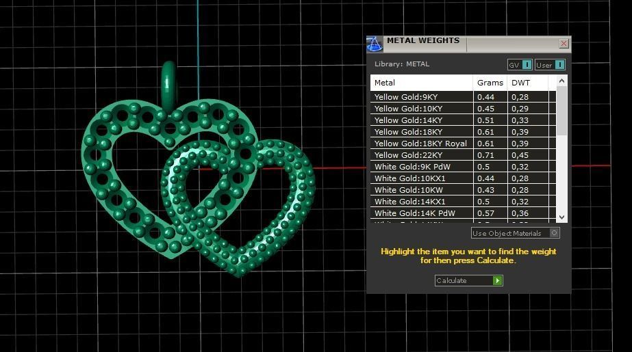 Collection Heart 7 Pendant 3D print model_4