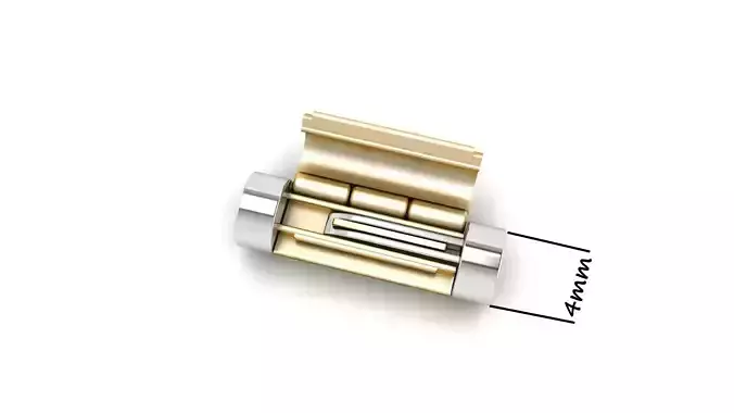 Round Bracelet 4mm  Lock Box for Chain and Necklace 3D print model
