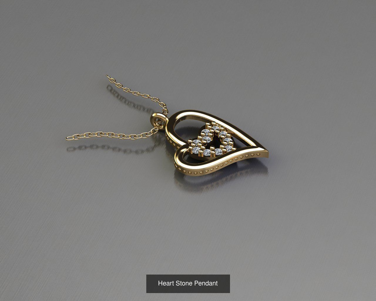 Heart Stone 14  Pendant  Collection _1